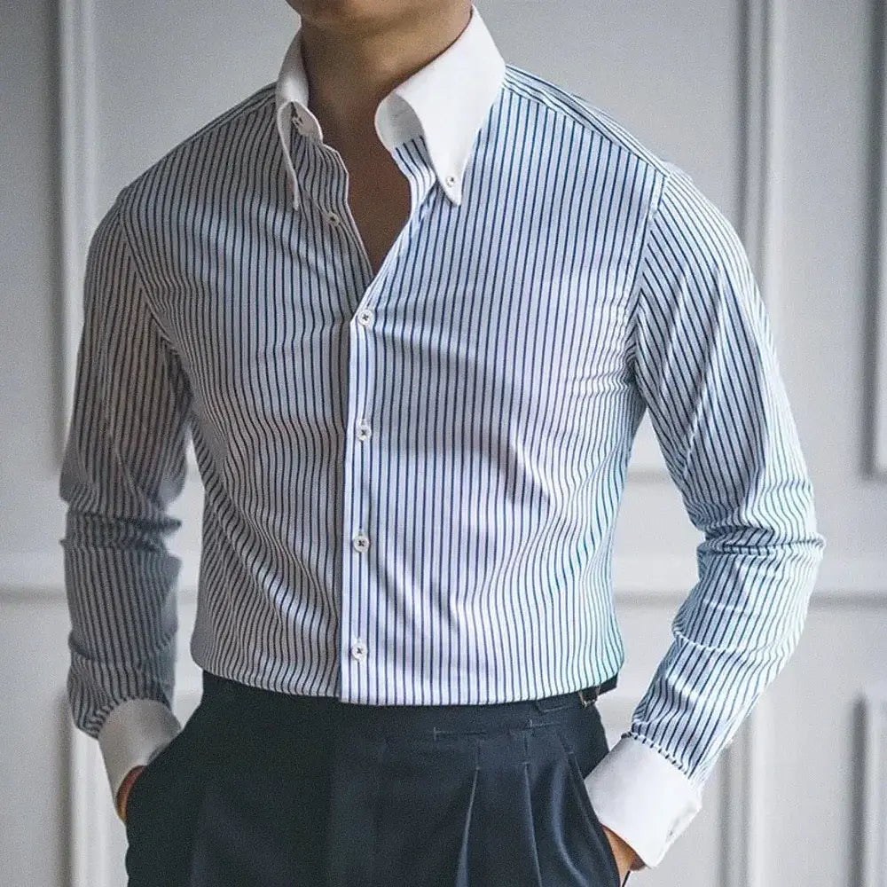 Camisa Social Listrada Masculina Orvieto