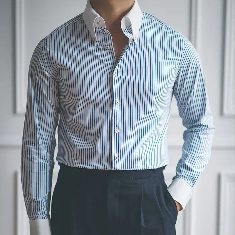 Camisa Social Listrada Masculina Orvieto